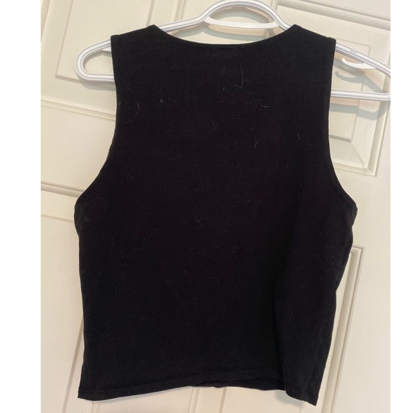 Lace-Up Black Crop Top - Picture 2 of 2